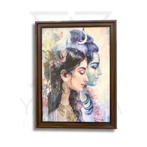 Divine Union – Shiva Parvati Canvas Art Frame