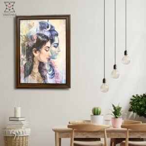 Divine Union – Shiva Parvati Canvas Art Frame