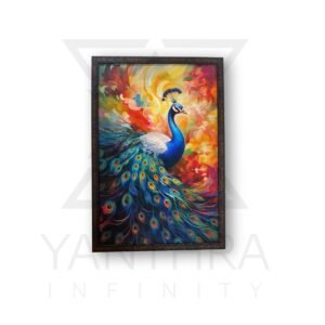 Royal Grace – Peacock Canvas Art Frame