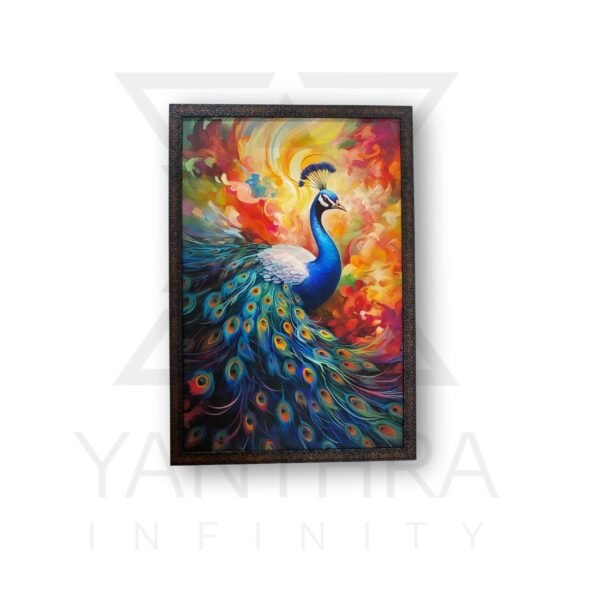 Royal Grace – Peacock Canvas Art Frame