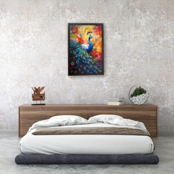 Royal Grace – Peacock Canvas Art Frame