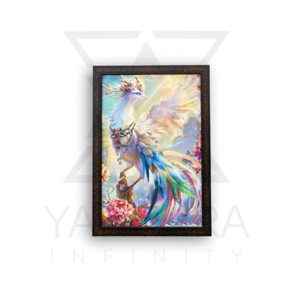 Celestial Plumage – Elegant Bird Canvas Wall Art