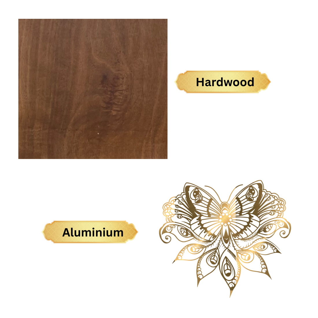 Mandala Metal on Wood Composite Wall Art