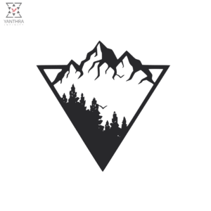 Mountain Silhouette Triangle – 2D Wall Art
