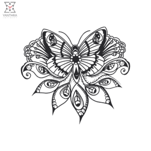 Majestic Butterfly Mandala – Premium Aluminium Wall Art