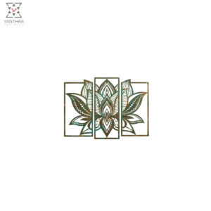 Lotus Harmony Mandala Wall Art – 3 Panel Design