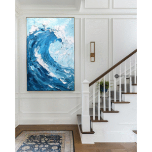 Handcrafted Texture Art – Vertical Wave