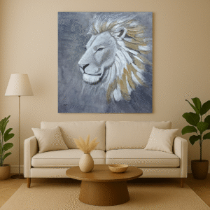 Lion Majesty – Handcrafted Texture Art
