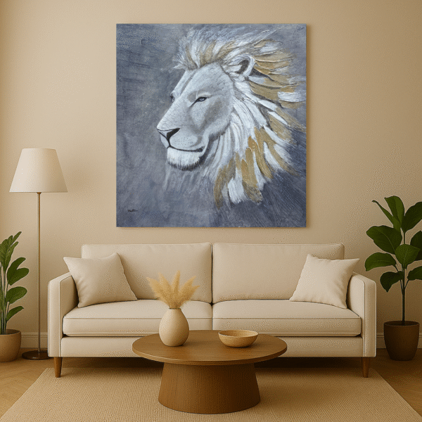 Lion Majesty – Handcrafted Texture Art