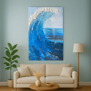 Ocean Wave Rise – Handcrafted Texture Art