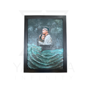 Custom Ocean-Themed Hand-Sculpted Photo Art Frame – Personalized 3D Wall Décor
