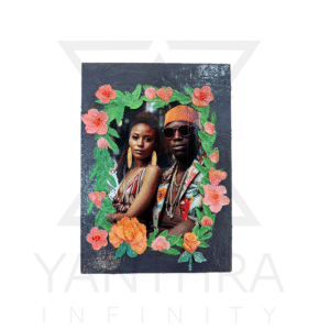 Custom Hand-Sculpted Photo Art Frame – Personalized Wall Décor with Floral Design