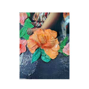 Custom Hand-Sculpted Photo Art Frame – Personalized Wall Décor with Floral Design