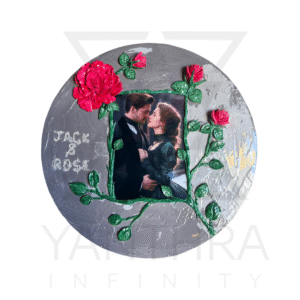 Floral Round Hand-Sculpted Photo Frame – Romantic Personalized 3D Wall Décor