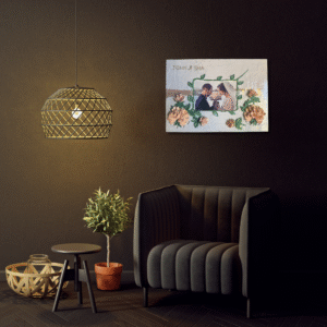 Floral Hand-Sculpted Custom Photo Art Frame – Personalized 3D Flower Wall Décor