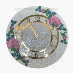 Floral Hand-Sculpted Wall Clock – Elegant 3D Rose Design for Home Décor