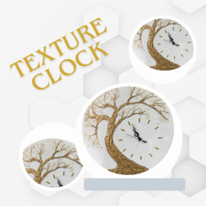 Tree of Life Hand-Sculpted Wall Clock – Golden Artistic 3D Wall Décor