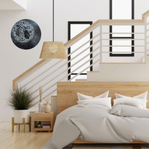 Moon Surface Hand-Sculpted Wall Clock – Space-Inspired 3D Design