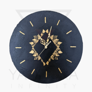 Abstract Black & Gold Hand-Sculpted Wall Clock – Modern 3D Wall Art