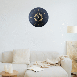 Abstract Black & Gold Hand-Sculpted Wall Clock – Modern 3D Wall Art