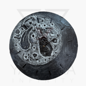 Moon Surface Hand-Sculpted Wall Clock – Space-Inspired 3D Design