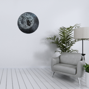 Moon Surface Hand-Sculpted Wall Clock – Space-Inspired 3D Design