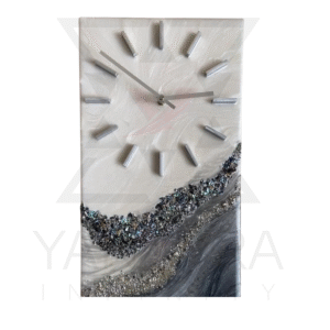 Luxury Resin Art Wall Clock – Elegant Handmade Design