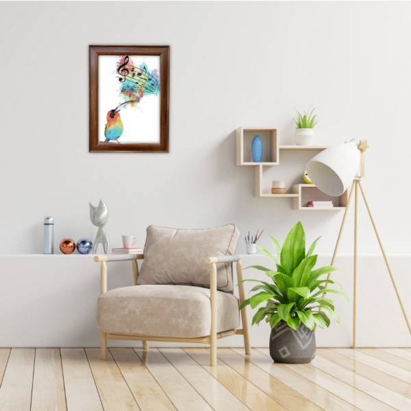 “Melody in Colors” – Singing Bird Art Frame