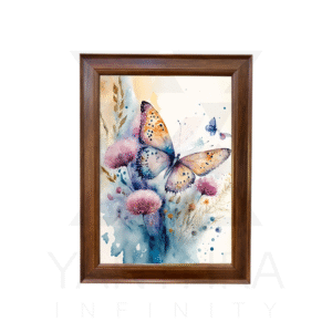 Graceful Butterfly – Blooming Floral Art Frame