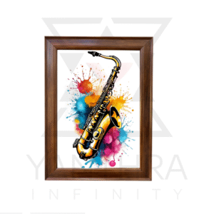 Saxophone Wall Art Frame – Musical Instrument Painting for Home & Studio Décor