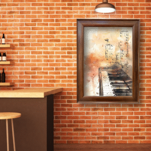 Piano Wall Art Frame – Musical Instrument Painting for Home & Studio Décor