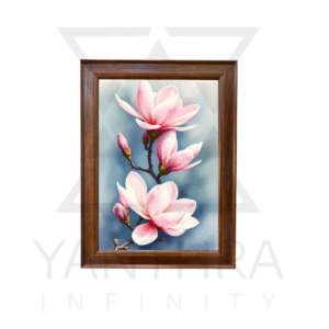 Magnolia Flower Wall Art Frame – Elegant Floral Painting for Home Décor