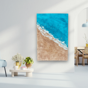 “Ocean Whisper – Textured Coastal Wall Art”