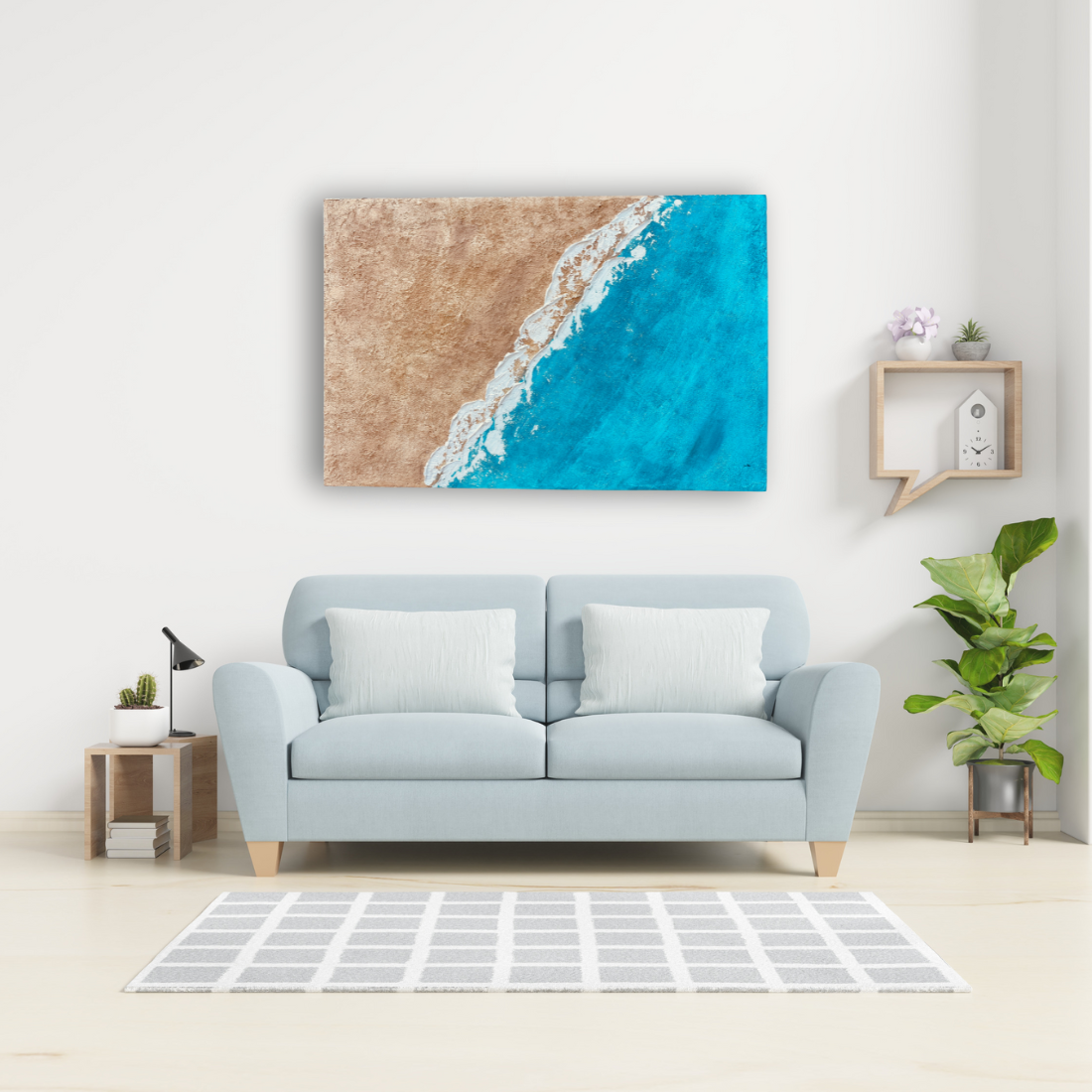 “Ocean Whisper – Textured Coastal Wall Art”