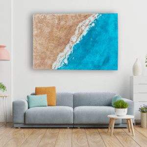 “Ocean Whisper – Textured Coastal Wall Art”