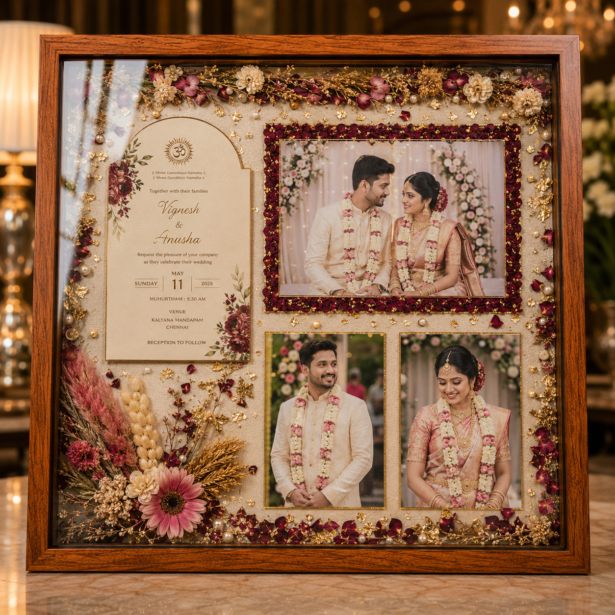 Grand Invitation — Grand preserved mala frame